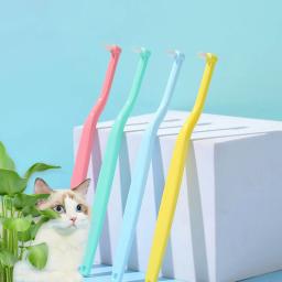 Pequena escova de cabeça para cão e gato, ferramentas de limpeza dos dentes, produtos para animais, limpeza da boca - Image 1