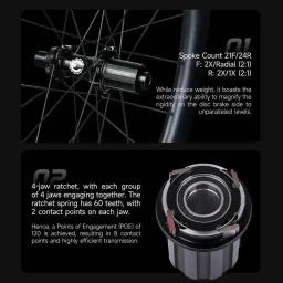 ELITEWHEELS ENT 2.0 Freio a Disco Rodas de Carbono 700c Aro de Carbono Center Lock Road Bike Wheelset UCI Qualidade Pilar 1423 raios - Image 4
