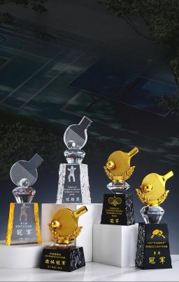 Troféu personalizado do tênis de mesa para homens e mulheres, lembrança medalha de ouro, singles e campeões duplos campeonato, equipe - Image 6