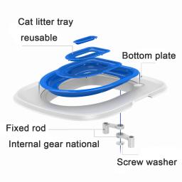 Kit de treinamento de banheiro para gatos, caixa de areia para filhotes de gatos, tapete de areia para gatos, treinador de banheiro, limpeza de animais de estimação, treinamento de gatos, assento de vaso sanitário - Image 4