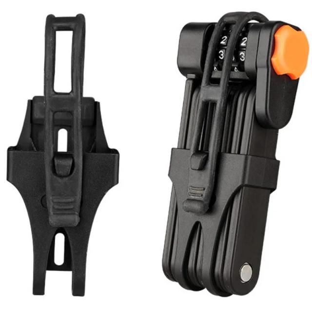 Cadeado de Segurança Senha para Bicicletas e Scooters Elétricos, Compacto e Dobrável, Acessórios MTB e Road Bike