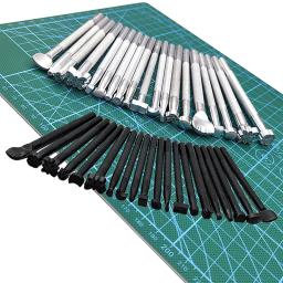 Ferramenta de impressão de couro Selim, Carving Craft Stamps, Craft Stamping, Solid Metal Printing Tool - Image 3