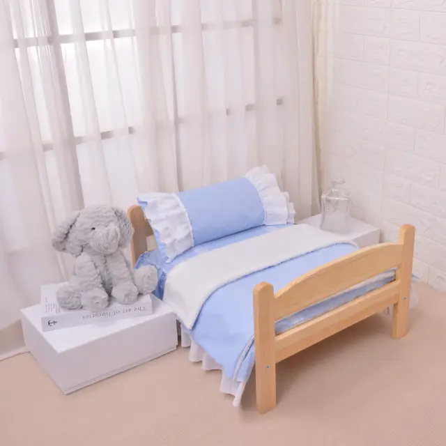 Cama de Madeira Maciça Confortável e Lavável para Cães com Conjunto Completo Gratuito