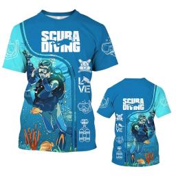 Love SCUBA-camiseta de mergulho masculina, tops esportivos, impressão 3D, mergulho, explorar oceano, camisetas gráficas, camiseta unisex de ginástica ao ar livre, moda - Image 1