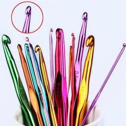 Agulhas de tricô para DIY Art Craft, vários tamanhos, cores aleatórias misturadas, tricô gancho, acessórios para ferramentas de costura, 100pcs - Image 5