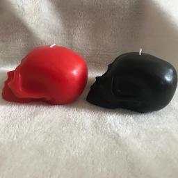 Vela em forma de crânio grande, branco, preto, vermelho, vela de figura de crânio, velas temáticas decorativas para festa de Halloween - Image 3