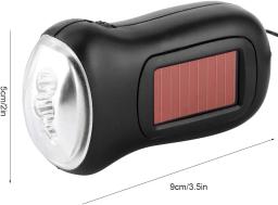 Mão manivela solar powered lanterna recarregável, lanterna dínamo led, suprimentos de emergência, conversão de alta energia, portátil fla brilhante - Image 6