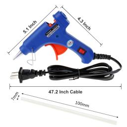 Oimg 20w pistola de cola quente mini pistolas industriais domésticas temperatura de calor ferramenta de reparo termoelétrico uso varas de cola de 7mm - Image 6
