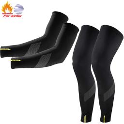 Raudax 2024 aquecedores de braço de lã quente de alta elasticidade, mangas esportivas para bicicleta, aquecedores de pernas para ciclismo, inverno, alta qualidade - Image 1