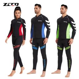 Fato de Mergulho Neoprene Long Sleeves, Snorkeling, Natação, Drifting, Surf, Desportos Aquáticos, 1 Peça Desgaste, Protetor Solar, 3mm - Image 1