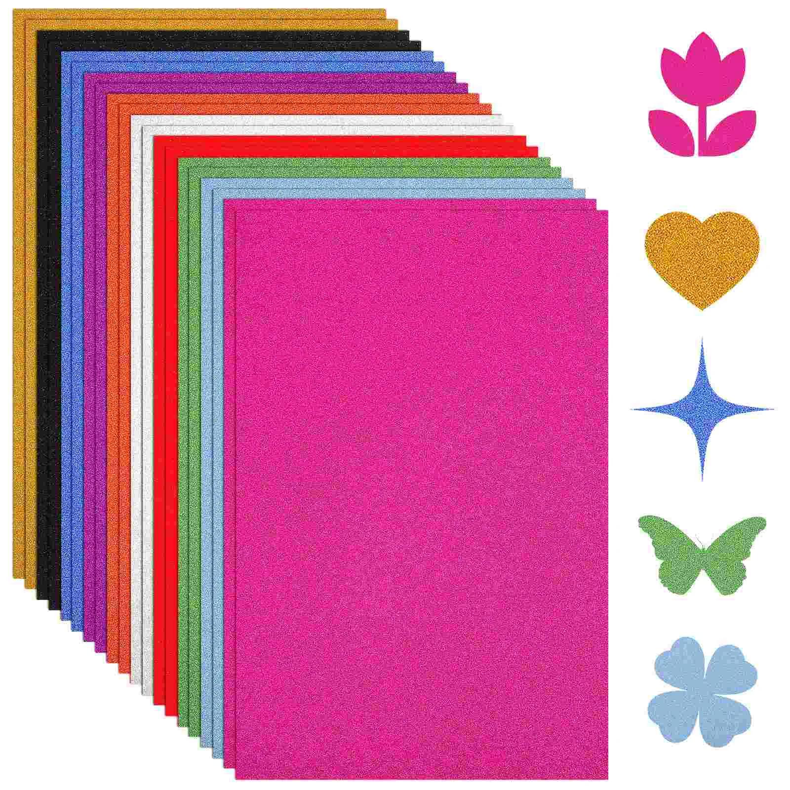 60 folhas de papelão em pó dourado, cartolina metálica, papel colorido a4, glitter, casamento infantil - Image 1