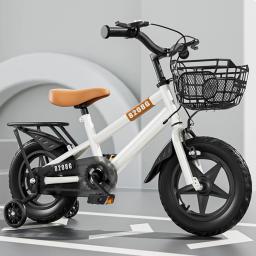 12 Polegada crianças crianças bicicleta com rodas de treinamento & cesta criança crianças bicicleta para idades 3-7 anos de idade meninos meninas trem - Image 1