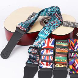 Correia ajustável de impressão colorida para guitarra elétrica, baixo, acústico, alça de ombro, cabeça de couro, peças de guitarra, acessórios - Image 4