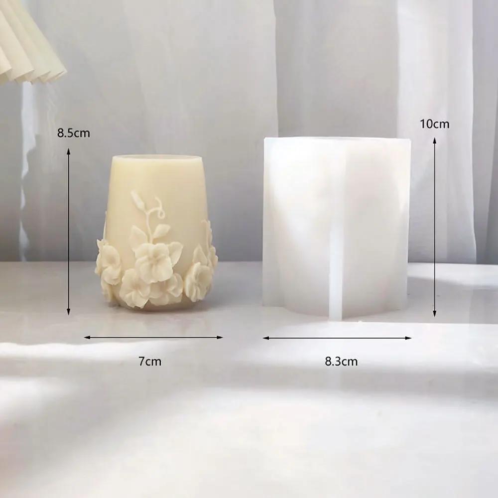 Para Diversão Rattan Flores Silicone Candle Mold Forma de Gesso Escultura Arte Aromaterapia Gesso Decoração Para Casa Mold Wedding Gift - Image 1
