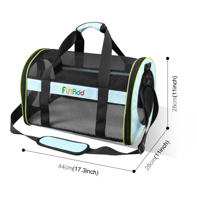 Bolsa de Viagem Dobrável para Animais de Estimação - Bolsa de Ombro para Gatos com Tamanho Compacto 44x28x1.8 cm