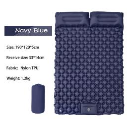 Colchão de ar à prova de umidade com travesseiro, Outdoor Camping Mat, 2 Pessoa Tent Pump, 190x120cm, Novo - Image 3