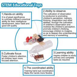 Elétrico Controle Remoto Vento Navio Modelo, Montagem de madeira, Electric Powered Boat, Science Experiment Kit, Crianças STEM Brinquedo Educacional - Image 5