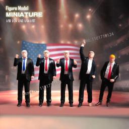 USA President Trump Figure, Diorama Street Scene, Sand Table Prop, Coleção de Modelos, Miniaturas, 1:18, 1/24, 1/64, 1/43, 1/87 - Image 1