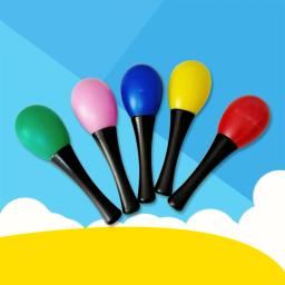 Maracas de plástico martelo chocalho, percussão shaker, instrumentos musicais, brinquedos para escola, grupos sensoriais, brilhante, 2x - Image 5