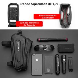 Bolsa de bicicleta ROCKBROS à prova d'água com tela sensível ao toque bolsa de ciclismo com estrutura de tubo frontal superior MTB bolsa de bicicleta de estrada 6.5 capa de telefone acessórios de bicicleta - Image 6