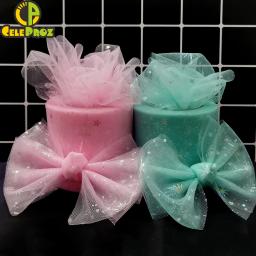 Tule Organza Ribbon Roll, Estrela Ilusória, Fita Iridescente para Gift Wrap, Clip de Cabelo, Tutu, Saia Pom, Decoração DIY, 6cm, 25 jardas - Image 5