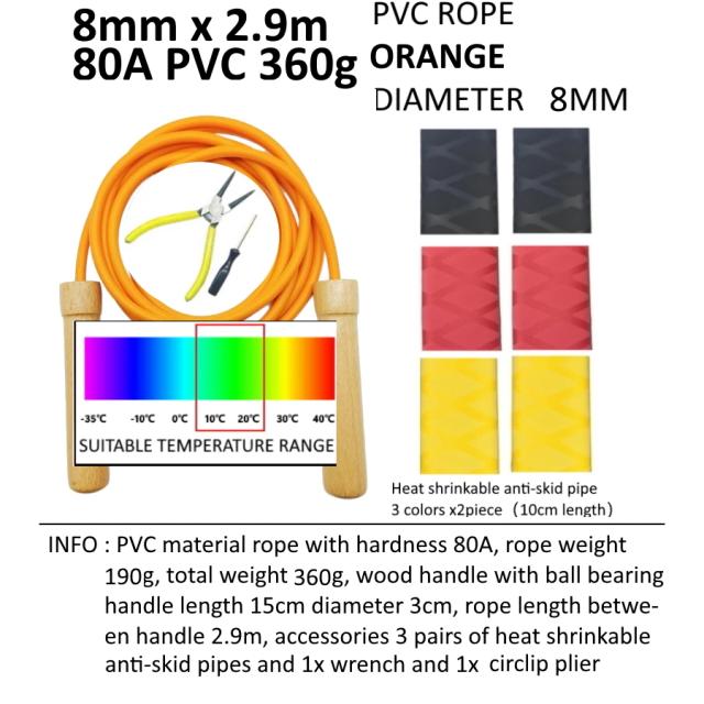 Cordas de Pular Vintage Nevertoolate 360g com Rolamento de Esferas para Crossfit e Boxe Pesado - 8mm