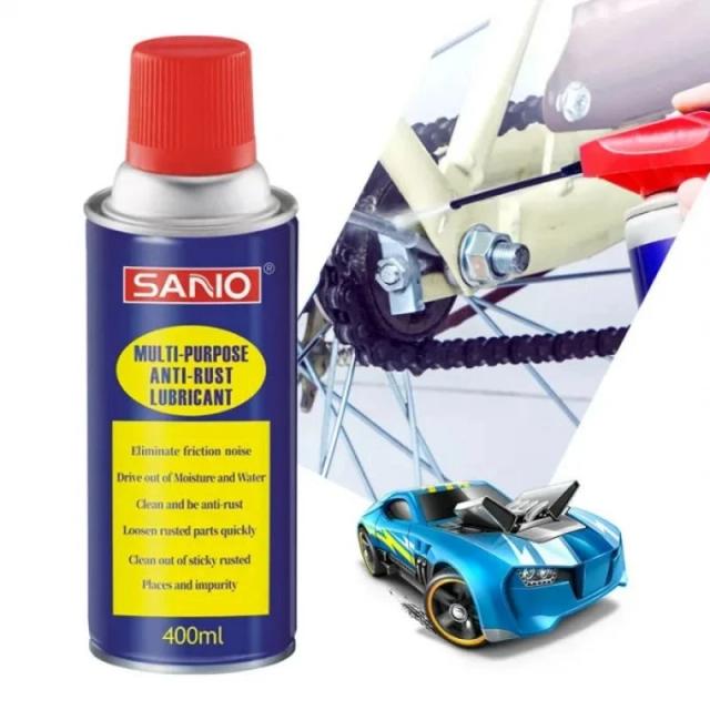 Spray Derretedor de Ferrugem 400ml: Limpeza e Lubrificação para Carros, Metais e Pinturas Cromadas