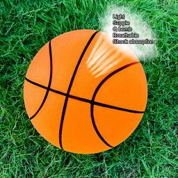 Bola mudo saltitante infantil, alta resiliência, drible, treino de basquetebol, espuma, aro, laranja, 18, 21, 24cm, 1-2 peças - Image 3