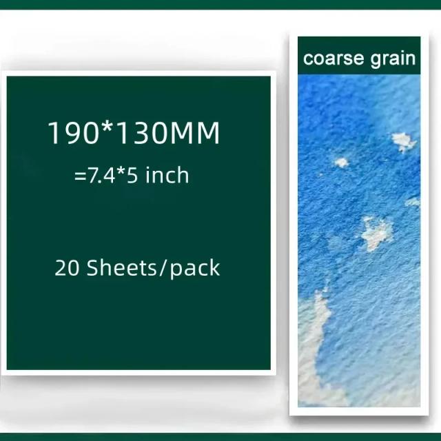 Aquarela de Papel 100% Algodão - 20 Folhas 300g Ideal para Viagens e Pintura Artística