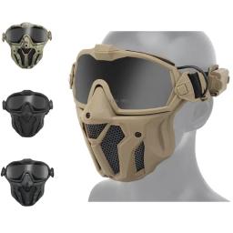 Máscara facial completa de airsoft com micro ventilador tático antiembaçante cs jogo máscara protetora wargame paintball máscaras - Image 1