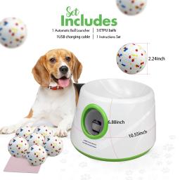 Máquina automática de buscar bolas para cães, lançador de bolas para cães pequenos e médios, 3 dimensões de lançamento, lançador de bolas para brinquedos para cães - Image 3