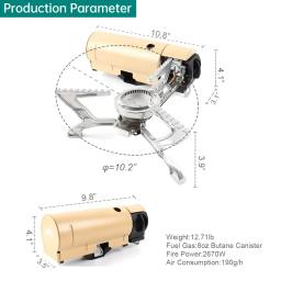 BRS-99 Fogão a gás de acampamento portátil, Home Camp Burner para Glamping Caminhadas Mochila, Fold Cooker, Viagem familiar ao ar livre, 2670W - Image 4
