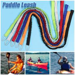 Trela de caiaque elástica ajustável Canoa Paddle Leash Vara de pesca Corda de segurança Mosquetão Ferramentas de barcos a remo Acessórios, Corda de segurança - Image 1