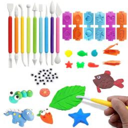 Kit de Modelagem Criativa para Crianças, Acessórios DIY, Conjunto de Ferramentas Massa Argila Molde Plasticina 3D, Cortador Criativo, Tesoura, Brinquedo Educativo Presente - Image 1