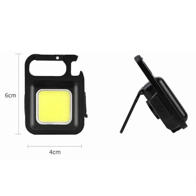 Lanterna LED Mini Portátil Recarregável com Keychain e Clip para Camping, Caminhadas e Pesca