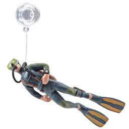 Estatueta resina para decoração aquário, mergulhador com bola flutuante, peixe para tanque, ornamento, dropshipping - Image 1