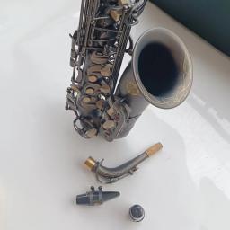 Novo saxofone alto e-flat preto fosco sax alto bocal ligadura reed pescoço instrumento musical com caso - Image 3