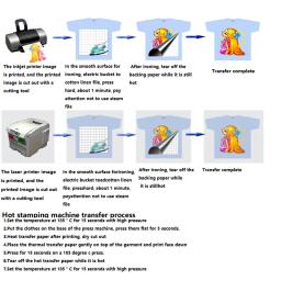 A4 Papéis de Impressão em Roupas Vinil Têxtil Imprimível Inkjet Papel De Transferência Térmica para T-shirt Papel De Transferência para Ferro Têxtil - Image 6