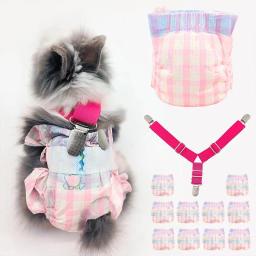 Descartável anti-derramamento pet fralda com sling, pequeno pet calças menstruais, suprimentos fisiológicos, coelho, 10pcs - Image 2