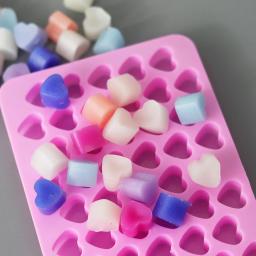 Forma do Coração Silicone Vela Molde, 55 Compartimento, DIY, Pequeno Bolo De Amor, Molde De Cozimento De Chocolate, Bandeja De Gelo, Alimentos Seguros, Suprimentos De Cozinha - Image 2