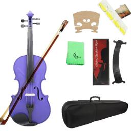 Roxo 4/4 violino iniciantes profissionais violino acústico instrumento de cordas conjunto violino com caso arco acessórios - Image 1