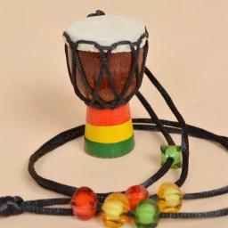 Tambor De Mão De Madeira Africano Com Mini Pingente, Djembe, Colar, Percussão, Clássico - Image 2