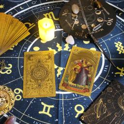 Conjunto de tarô para festa, misteriosas cartas de baralho, suave e impermeável, presente para amigos e família, alta qualidade, 2022 - Image 2
