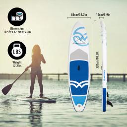 Stand Up Paddle Board inflável SUP antiderrapante para todos os níveis de habilidade, prancha de surf com bomba de ar, bolsa de transporte, trela, barco em pé - Image 4