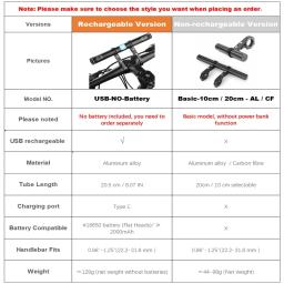 Extensor De Guiador De Bicicleta, Suporte De Alumínio, Suporte De Montagem, Carga USB, Acessórios De Bicicleta - Image 6