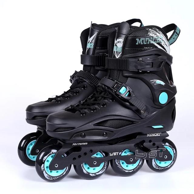 Patins de Velocidade em Linha para Todos: Modelo Preto e Branco 2022 para Estudantes e Profissionais