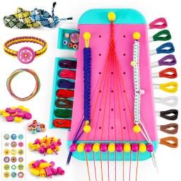 Amizade pulseira jóias fazendo kit para meninas artes e ofícios pulseiras corda makerkit fingir jogar brinquedo presente de aniversário - Image 4