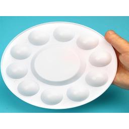 Bview arte 10 buracos paleta artista crianças estudantes arte artesanato bandeja de mistura de cores portátil paleta de pintura ferramentas de pintura branca - Image 5