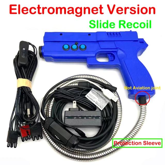Gamepad USB para Jogos de Tiro: Gun Light DIY com 4 LEDs, Motor Sensor e Vibração Eletromagnética para PC