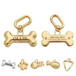 Memopaw design personalizado Pet Name Tag, Anti-Lost coleiras, cobre, gravação livre, placa de identificação para cães, gatos - Image 1